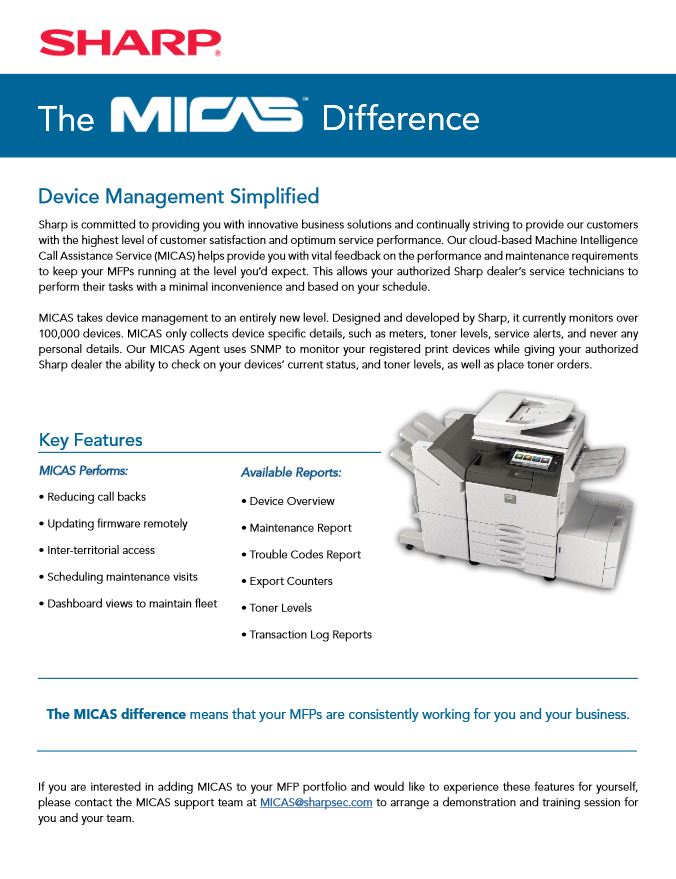 Sharp, Micas, Lasalle Business Machines